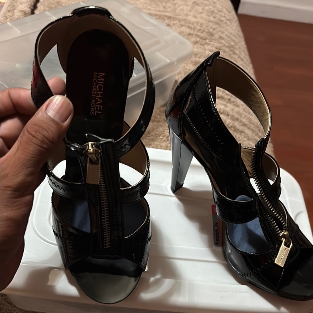 Michael Kors Black Strappy Heels
